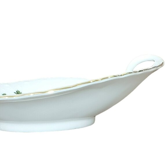 Lefton Cardinal Candy Dish Birds Holly Christmas Holiday Trinket Bone China 1988 - Picture 9 of 14